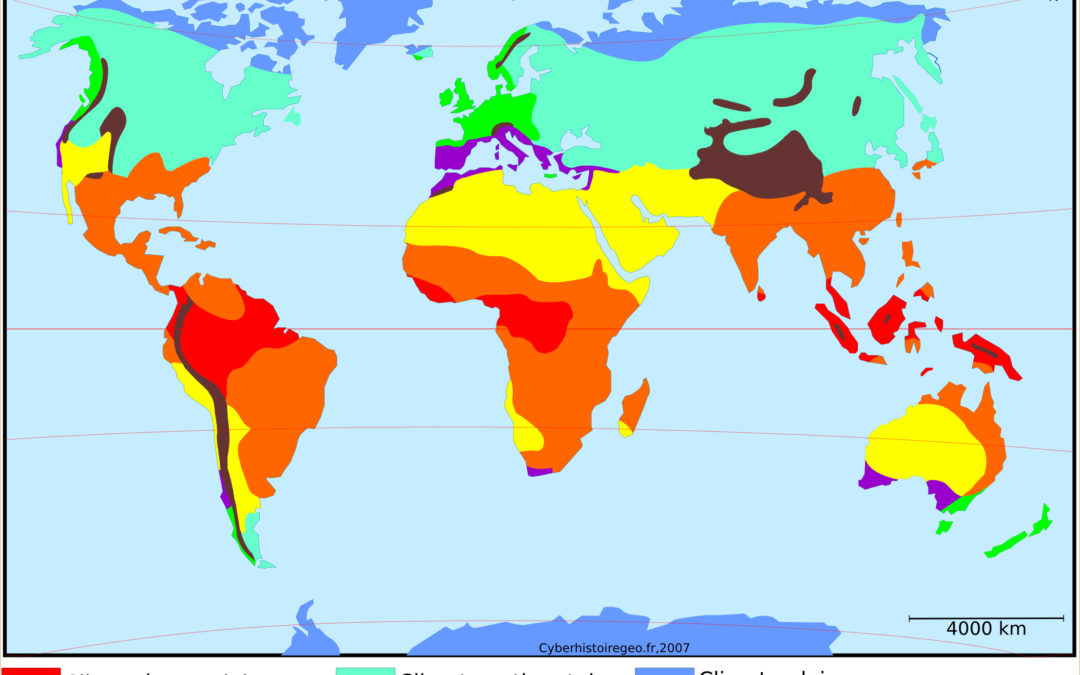 Les grandes zones climatiques