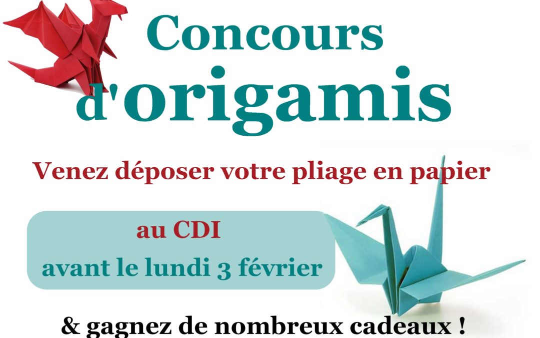 Concours d’origamis au CDI